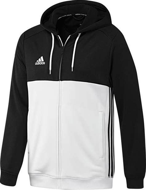 adidas t16 hoody sportvest maat s mannen zwart wit|adidas T16 Hoody Sportvest .